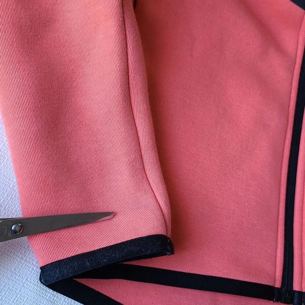 Nike Tech Fleece Hoodie Full Zip Coral Pink Black Youth XS Hooded Jacket EUC